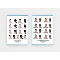 Pakiet 2 plakatów 60x80 łysienie androgenowe u kobiet i mężczyzn